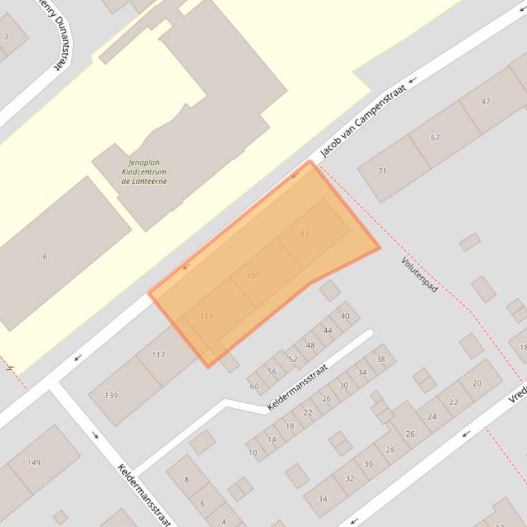 Kaart van postcodegebied 6543LC.