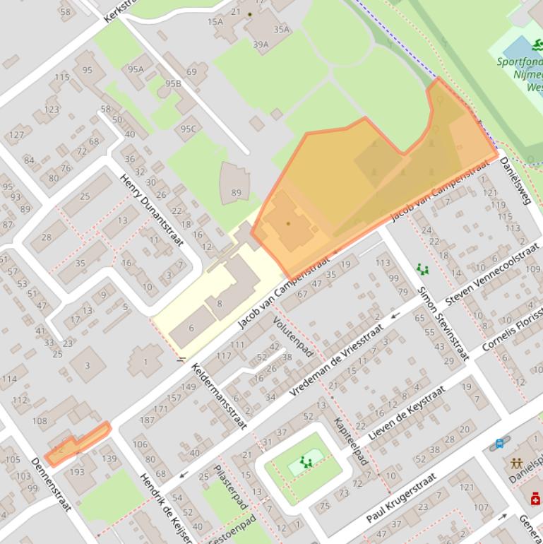 Kaart van postcodegebied 6543LG.