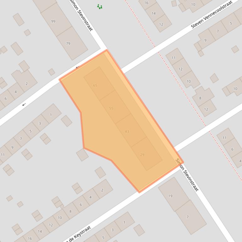 Kaart van postcodegebied 6543LL.