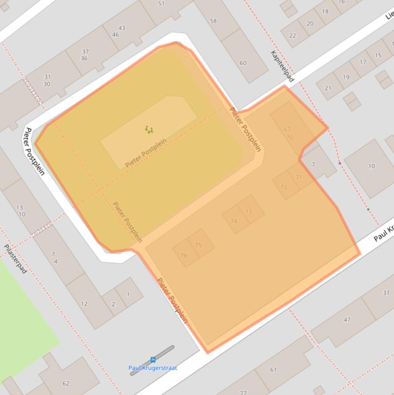 Kaart van postcodegebied 6543LZ.