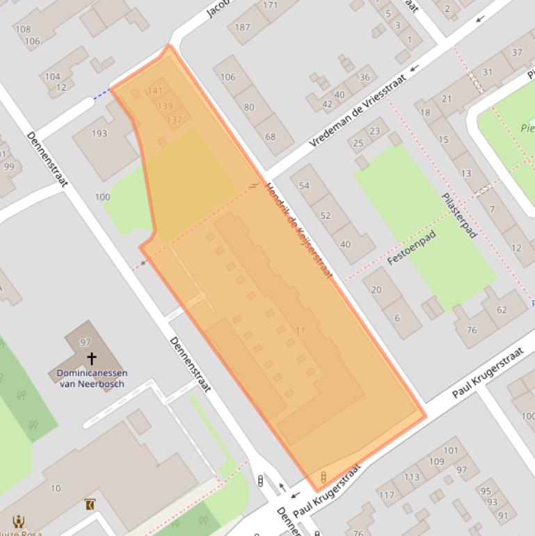 Kaart van postcodegebied 6543ME.