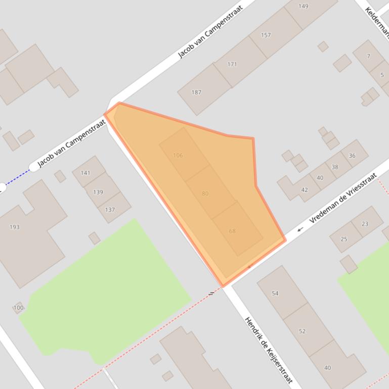 Kaart van postcodegebied 6543MJ.