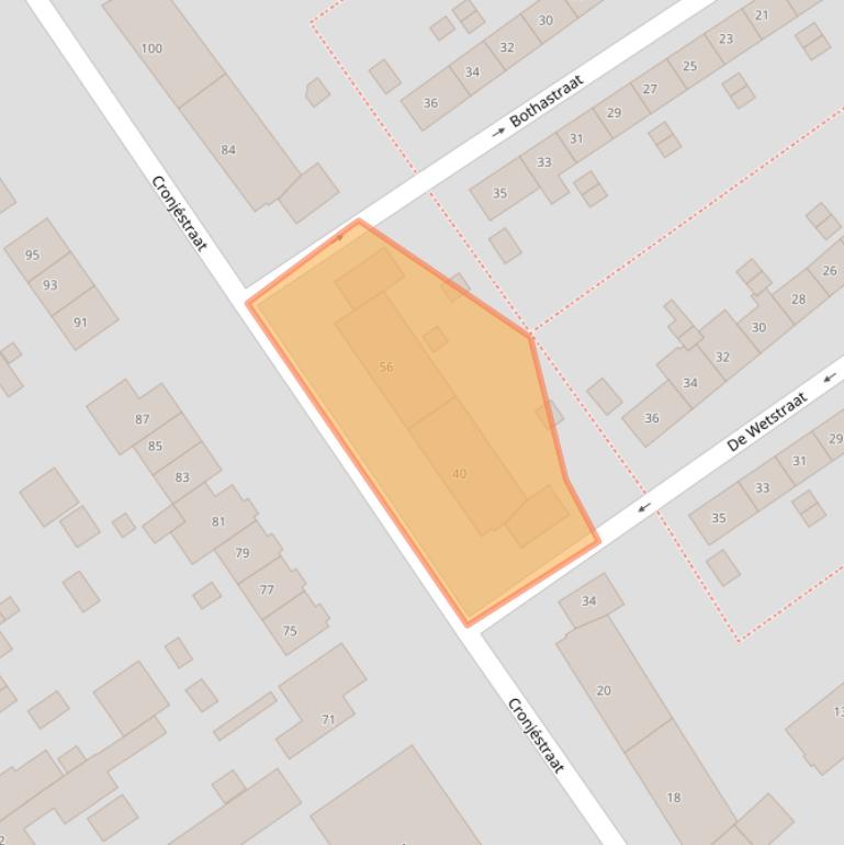 Kaart van postcodegebied 6543MN.