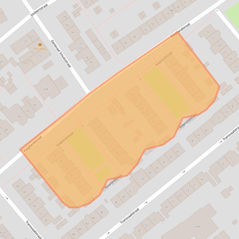 Kaart van postcodegebied 6543PB.