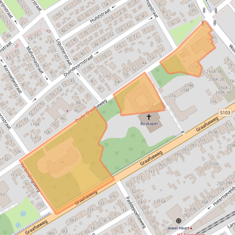 Kaart van postcodegebied 6543PN.