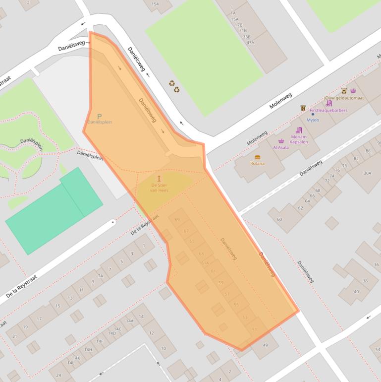 Kaart van postcodegebied 6543RD.