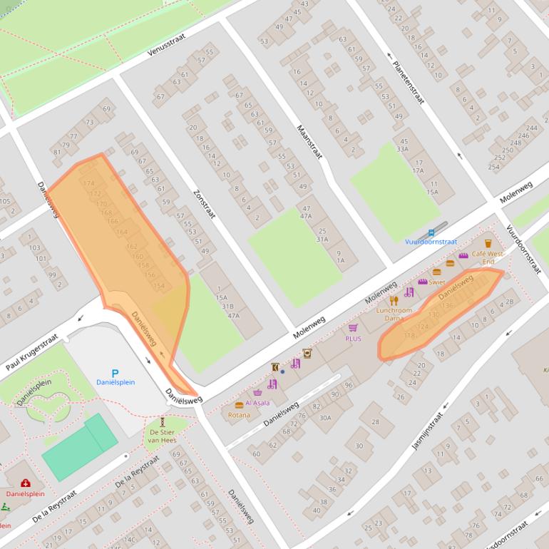 Kaart van postcodegebied 6543RL.