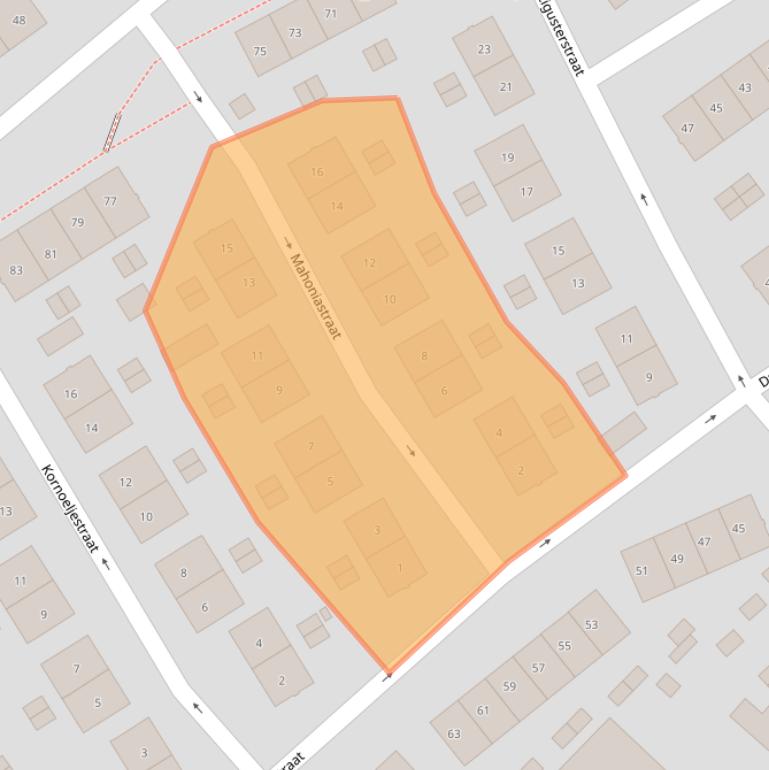 Kaart van postcodegebied 6543RR.