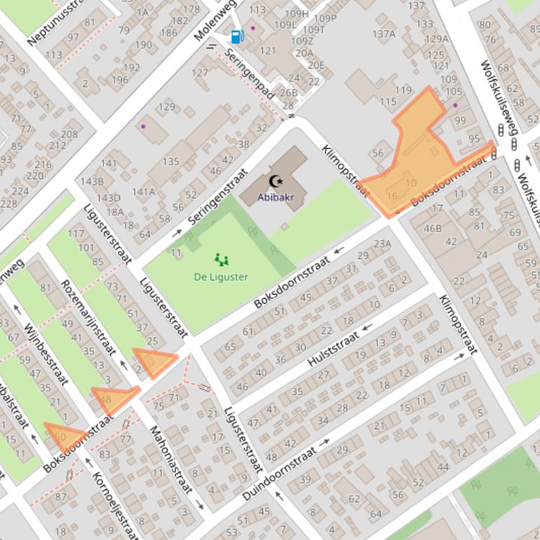 Kaart van postcodegebied 6543SG.