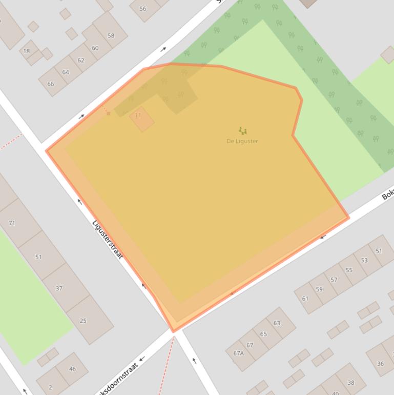 Kaart van postcodegebied 6543SN.