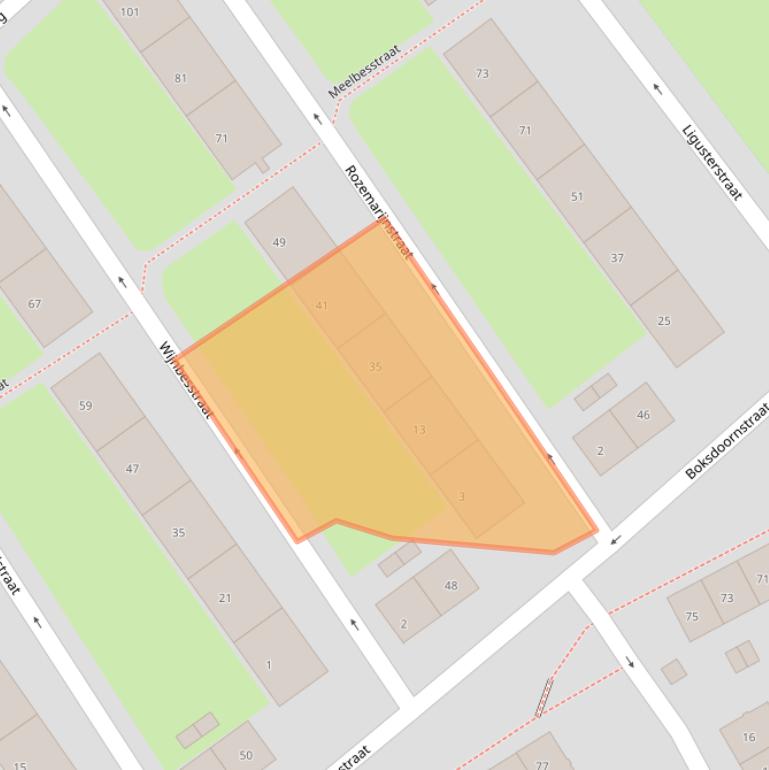 Kaart van postcodegebied 6543TD.