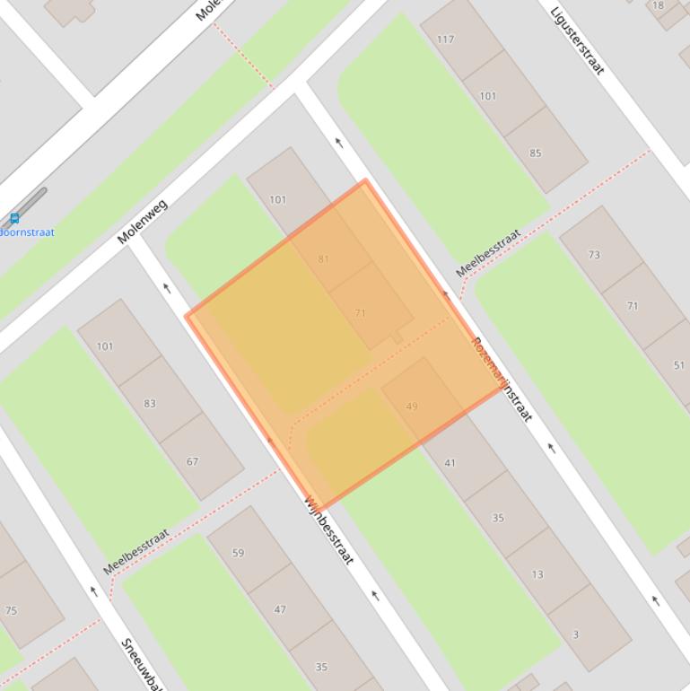 Kaart van postcodegebied 6543TE.