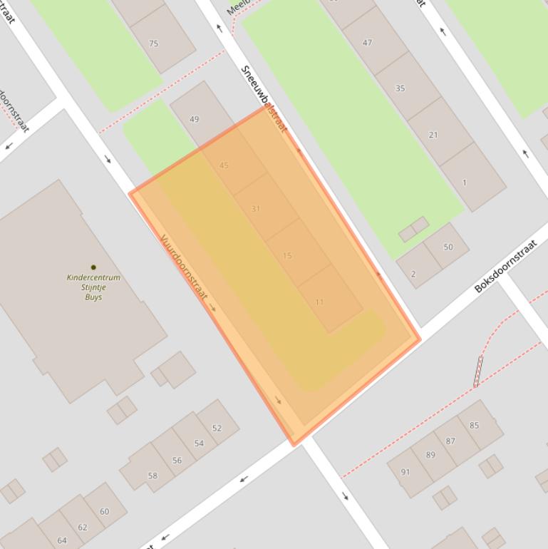 Kaart van postcodegebied 6543TN.