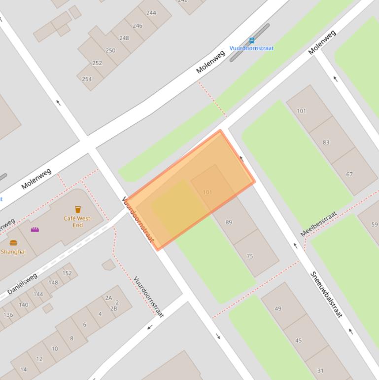 Kaart van postcodegebied 6543TR.