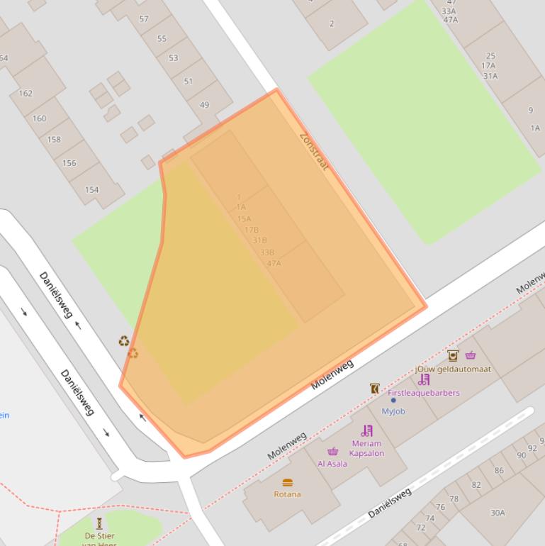 Kaart van postcodegebied 6543VM.