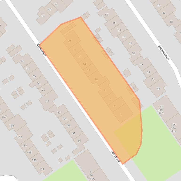 Kaart van postcodegebied 6543VP.