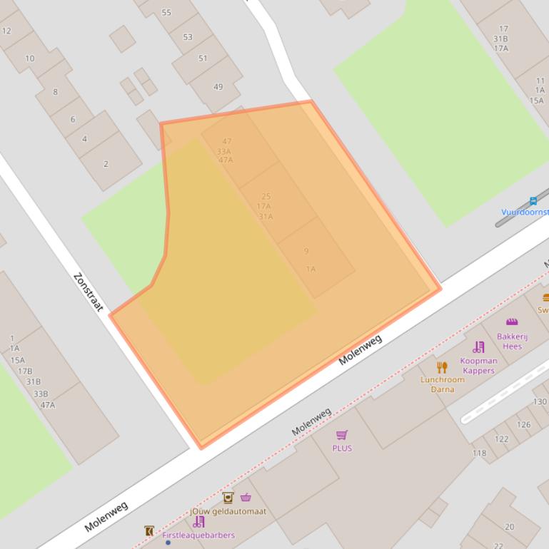 Kaart van postcodegebied 6543VR.