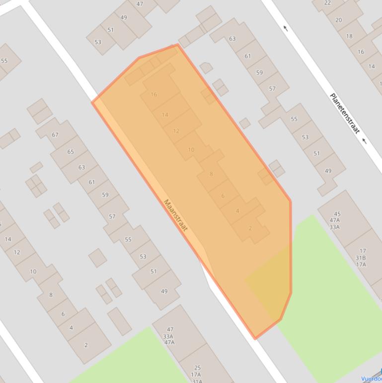 Kaart van postcodegebied 6543VT.