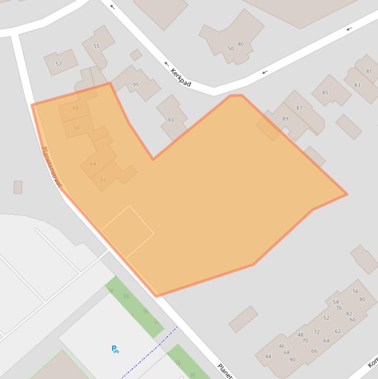 Kaart van postcodegebied 6543VZ.