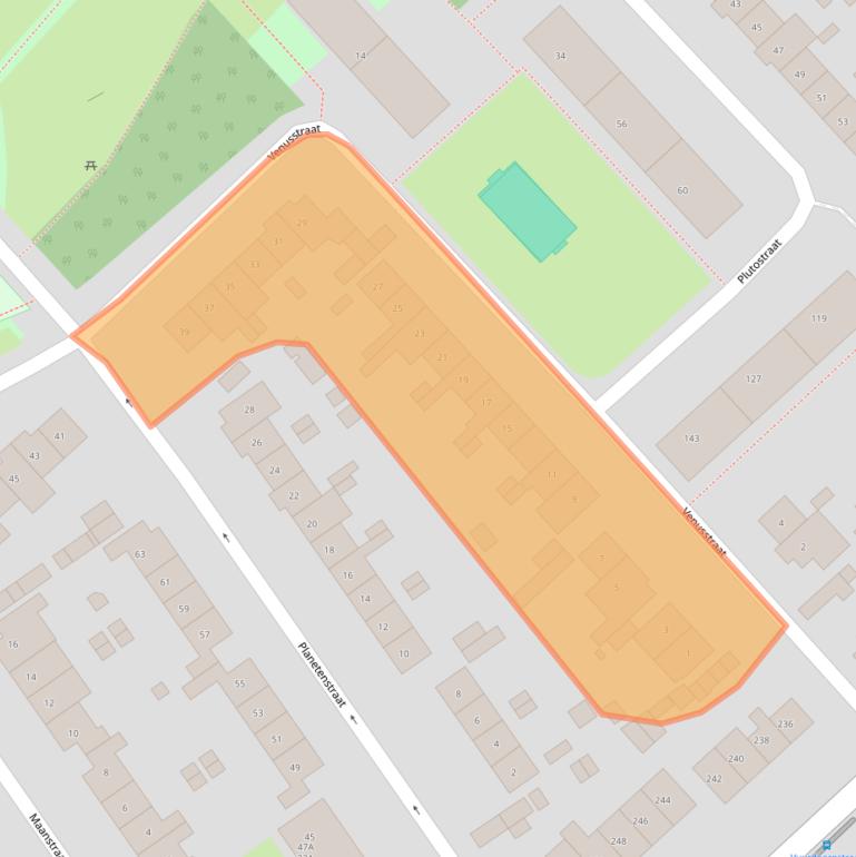 Kaart van postcodegebied 6543WD.