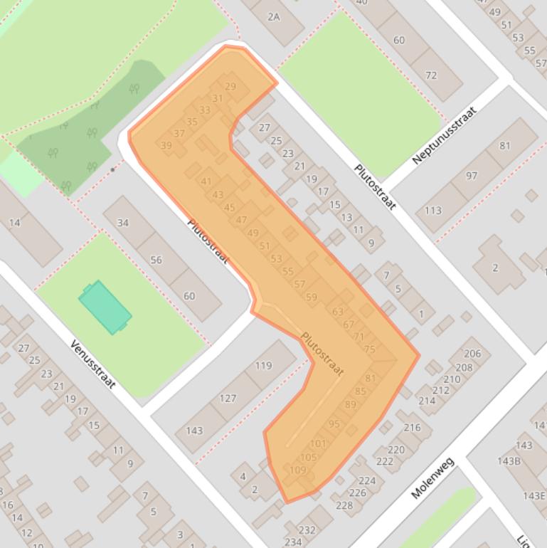 Kaart van postcodegebied 6543WL.