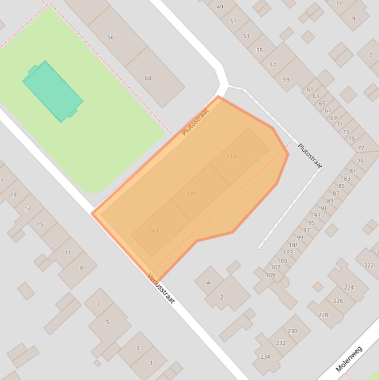 Kaart van postcodegebied 6543WN.