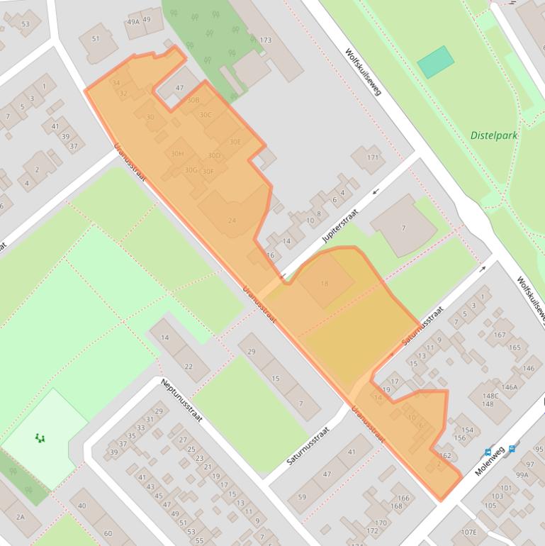 Kaart van postcodegebied 6543XS.