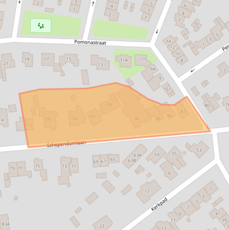 Kaart van postcodegebied 6543XX.