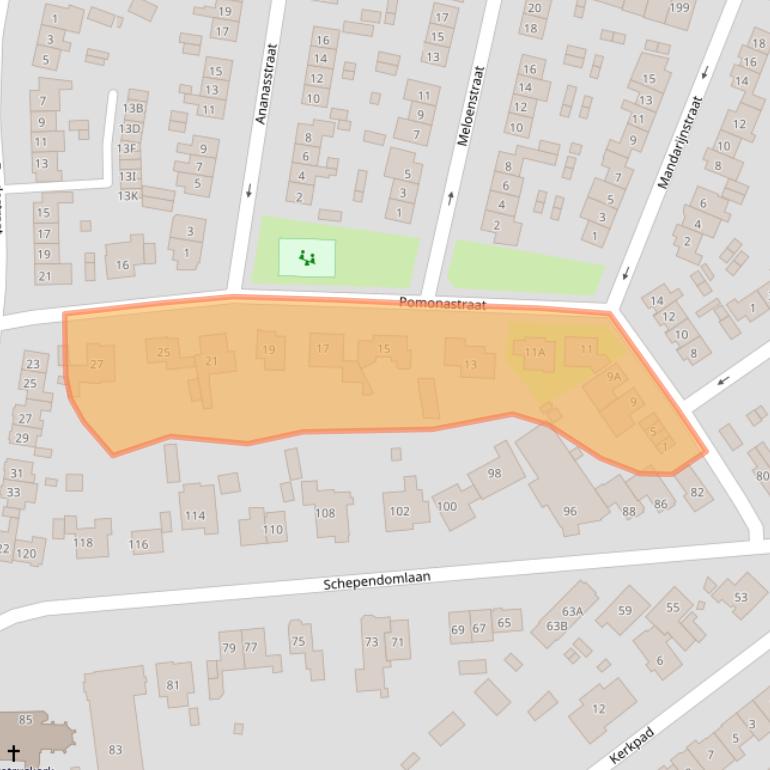 Kaart van postcodegebied 6543ZK.