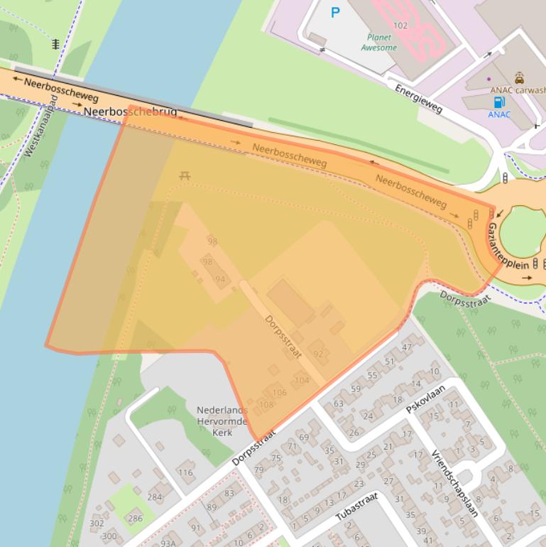 Kaart van postcodegebied 6544AE.