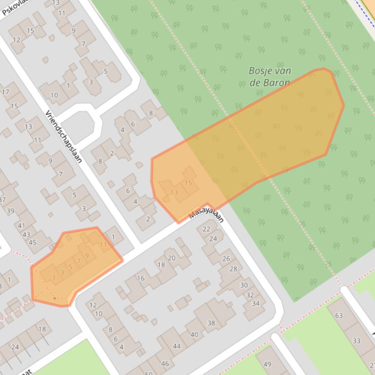 Kaart van postcodegebied 6544AN.