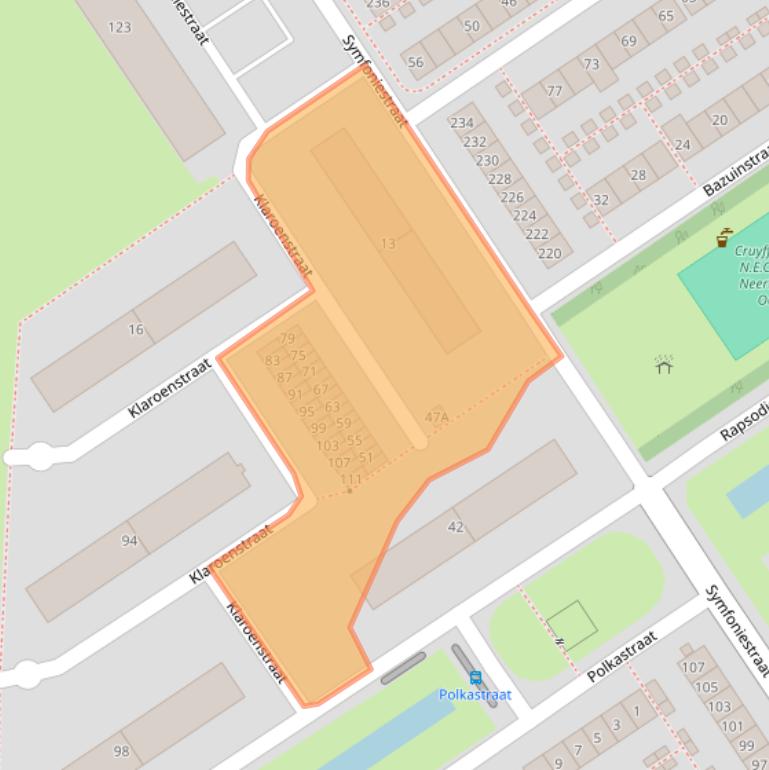 Kaart van postcodegebied 6544MV.