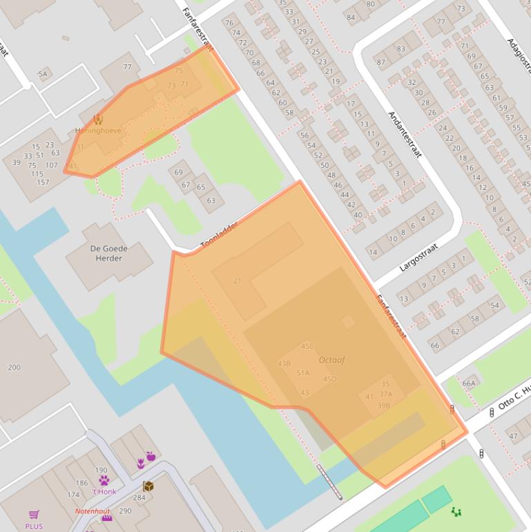 Kaart van postcodegebied 6544NA.