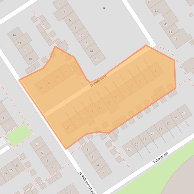 Kaart van postcodegebied 6544NG.