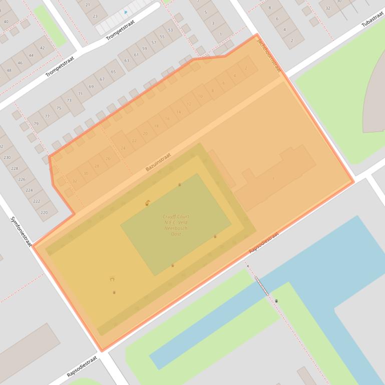 Kaart van postcodegebied 6544NK.