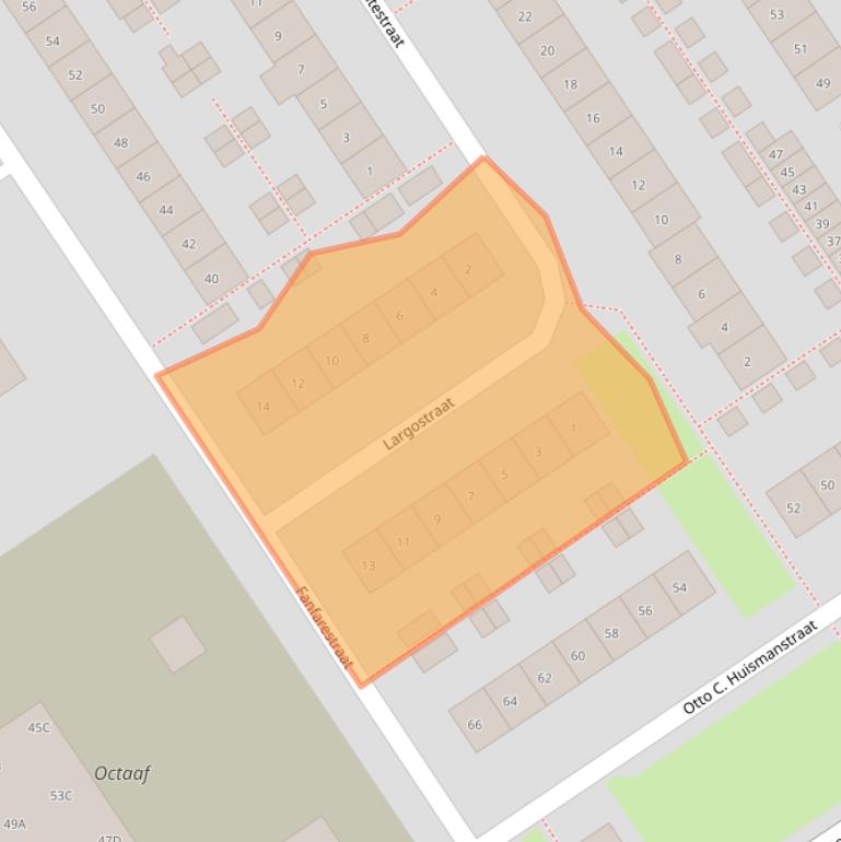 Kaart van postcodegebied 6544PG.