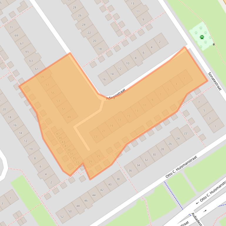 Kaart van postcodegebied 6544PK.