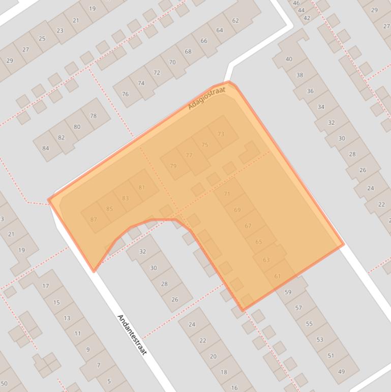 Kaart van postcodegebied 6544PL.