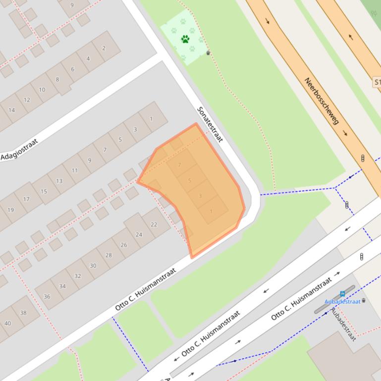 Kaart van postcodegebied 6544PP.