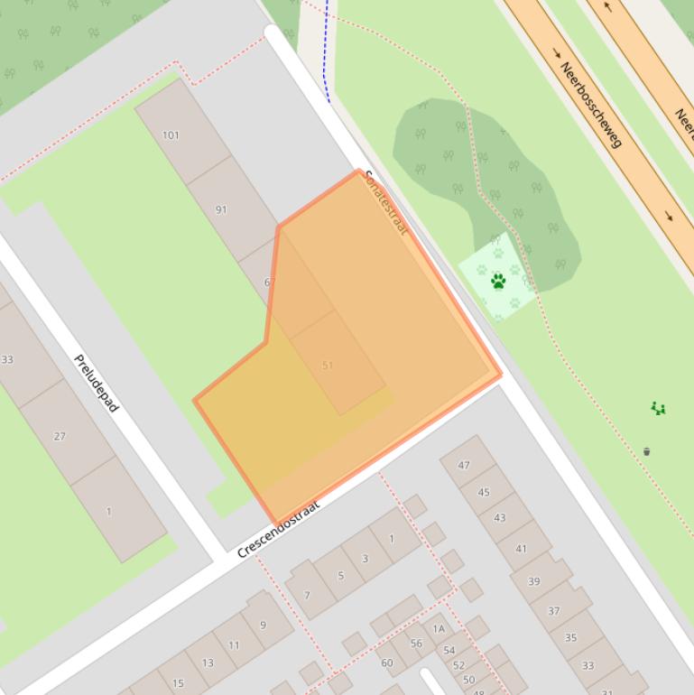 Kaart van postcodegebied 6544PS.