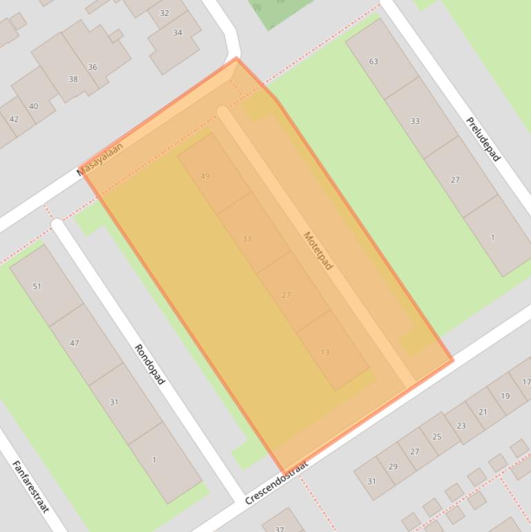 Kaart van postcodegebied 6544PX.