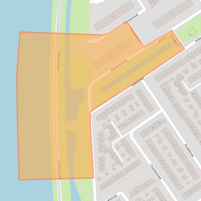 Kaart van postcodegebied 6544RC.