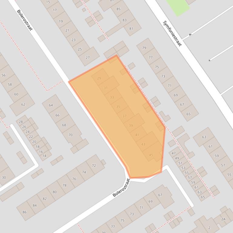 Kaart van postcodegebied 6544RH.