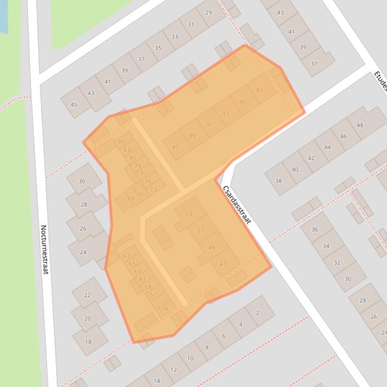 Kaart van postcodegebied 6544RW.