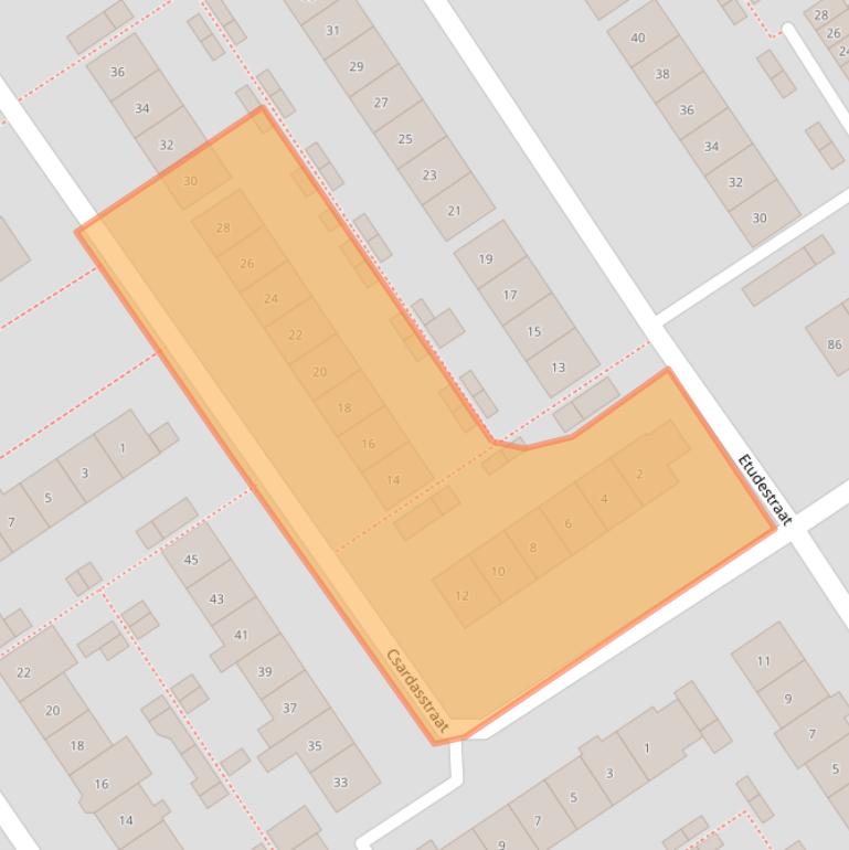 Kaart van postcodegebied 6544RX.