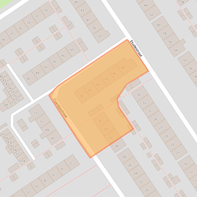 Kaart van postcodegebied 6544RZ.