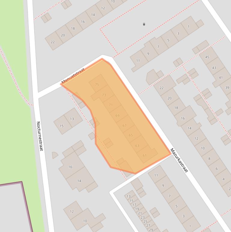 Kaart van postcodegebied 6544SE.