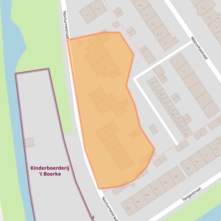 Kaart van postcodegebied 6544SP.