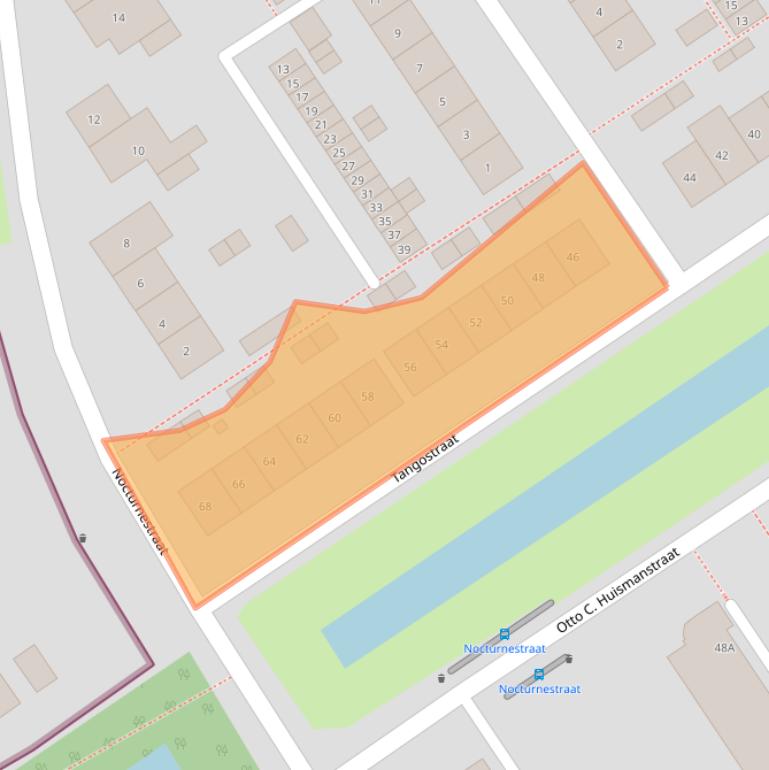 Kaart van postcodegebied 6544SZ.