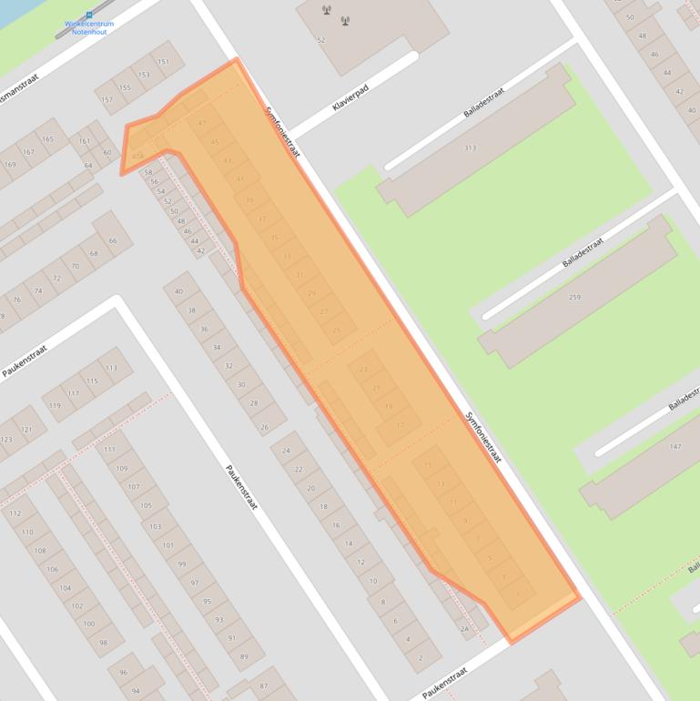 Kaart van postcodegebied 6544TB.